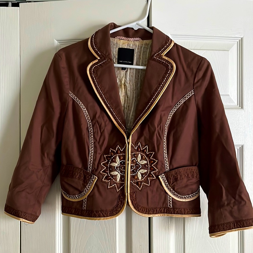 Embroidered and Beaded Blazer